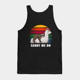 CARRY ME ON-  LLAMA & SLOTH Tank Top